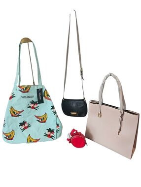 NWT Marc Jacobs Leather Tote, Cotton Tote, Patent Round Mini & EUC Crossbody